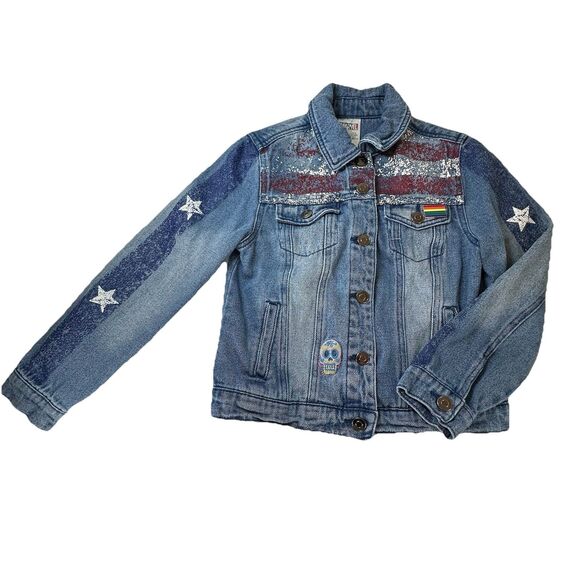 Marvel Disney America Chavez Dr Strange Multiverse Girl Jean Jacket Sz M Junior - Picture 1 of 11